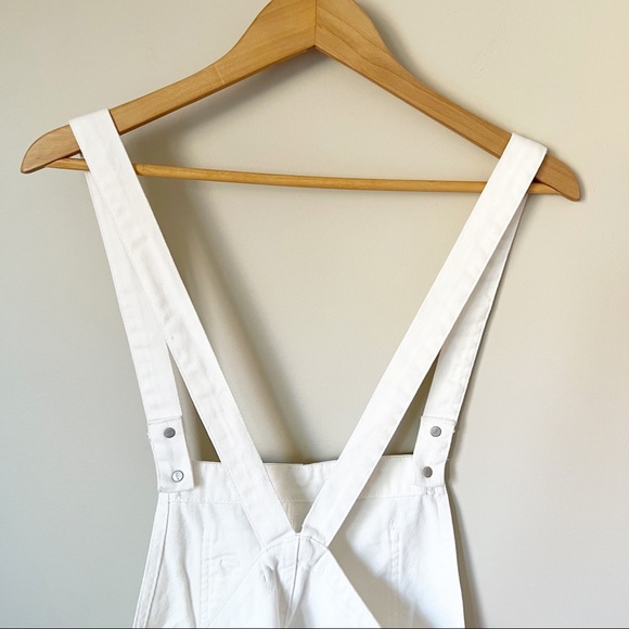 BLANKNYC White Raw Hem Denim Shortalls Lightbox White 30 10 NWT - Picture 12 of 16